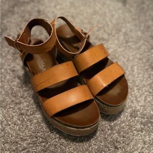 Burnt orange Strappy Platform Sandals